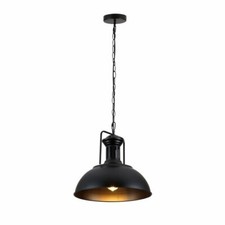Image of Jumbo Metal Ceiling Pendant Light E27 Fitting Dome Industrial