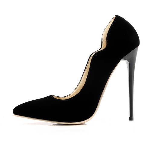 Sexy Stiletto Talla Grande Zapatos de salón Borde Curvo Para hombres Gamuza Rojo LGBTQ Mujer 40-47 - Imagen 4 de 30