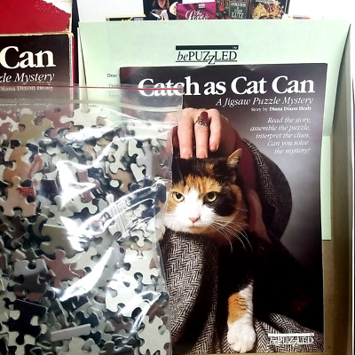 Cat Jigsaw Puzzle  Mystery 1988 Catch as Cat Can Diana Dixon Healy Bepuzzled