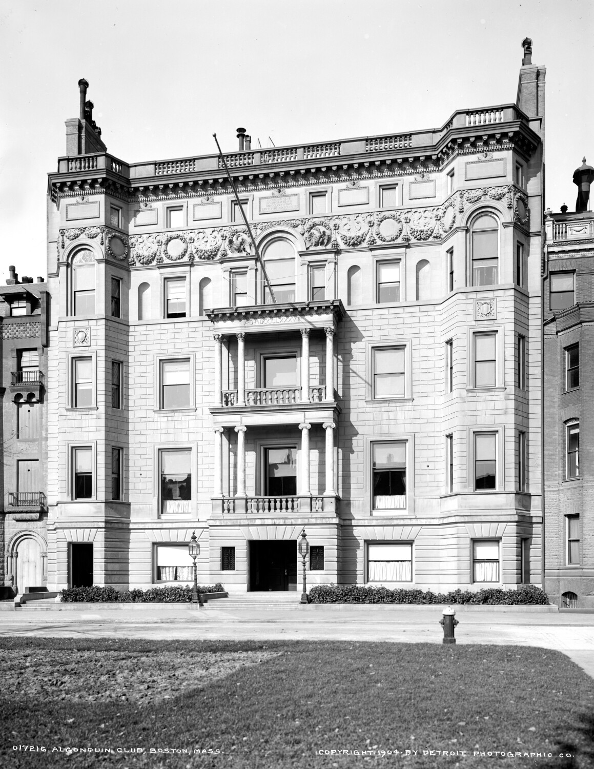 1904 Algonquin Club, Boston, Massachusetts Vintage Photograph 8.5