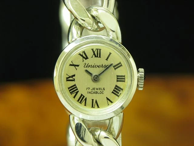 Universa 835 Argento Carica Manuale Orologio da Donna / D'Argento / Calibro As - Immagine 4 di 4
