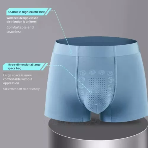 5PCS Magnetic Therapy Men's Underwear Elastic Men's Boxer Slim Briefs Breathable - 第 5/20 張圖片