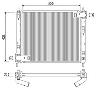 MotorküHler WasserküHler Valeo 701264 Aluminium KunststoffgehäUse FüR Nissan F15