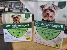 Advantage II Small Dog Flea Drops 3-10 lbs 10 Month Supply New Sealed 2...