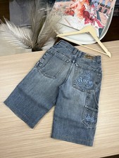 Vintage JNCO Jeans Baggy Denim Jorts Shorts Mens Embroidered Tribal Goth Y2K