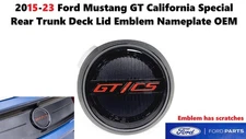 2015-23 Ford Mustang GT California Special Rear Trunk Deck Lid Emblem Nameplate