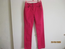 PAIR LADIES LAURA ASHLEY WEEKEND MID-PINK STRAIGHT LEG JEANS TROUSERS SIZE 10