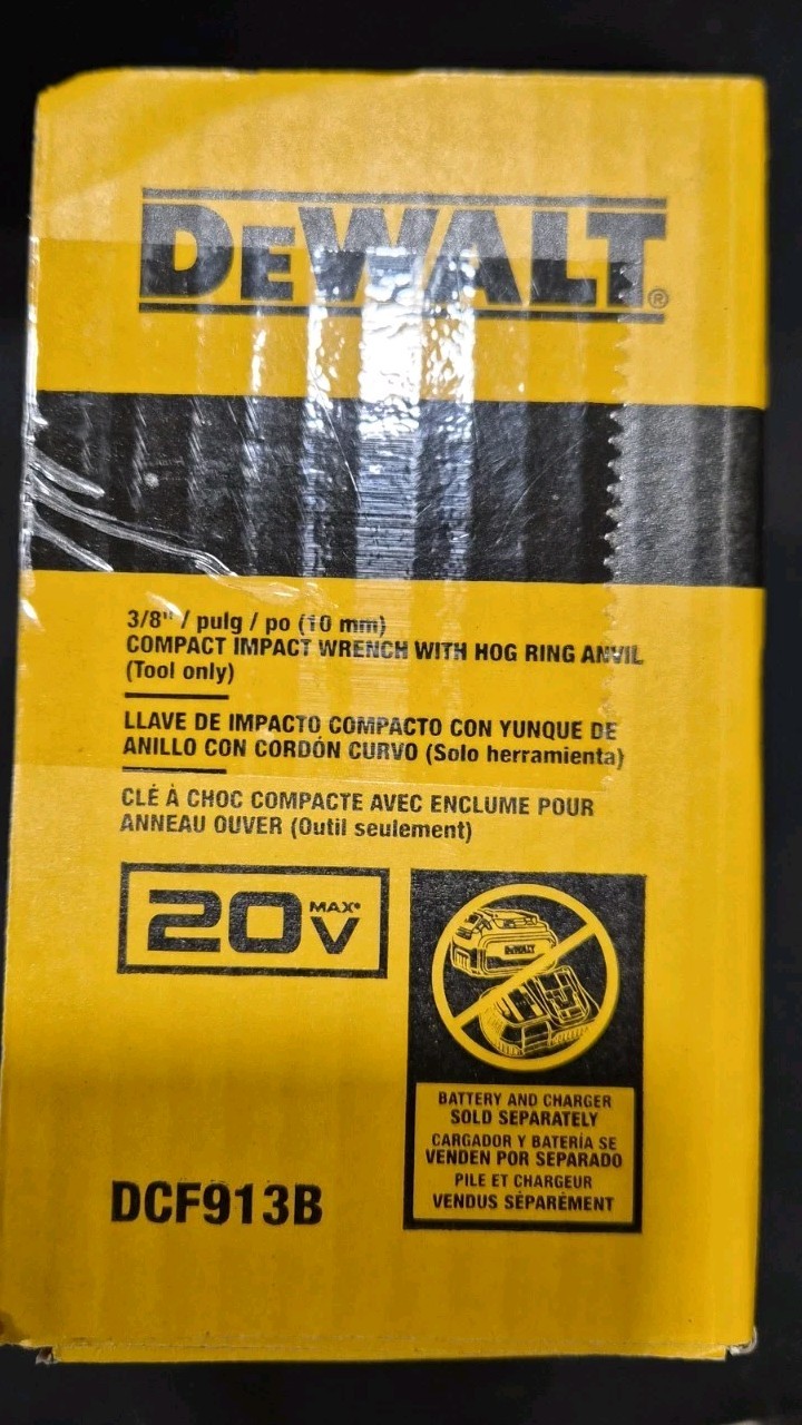 Dewalt DCF913B 20V Max 3/8" Compact Brushless Impact Wrench with Hog Ring NIB