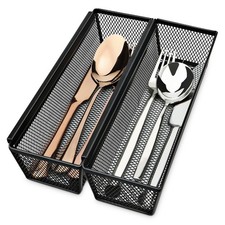 Silverware Organizer for Drawer, Utensil Drawer Organizer, 2 Pack Silverware ...