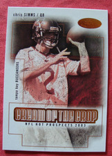 2003 Chris Simms Hot Prospects Cream Of The Crop Rookie Card Tampa Bay Bucs. rookie card picture