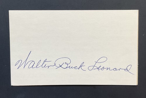 Buck Leonard Signed Index Card Harmon Killebrew Autograph HOF - Picture 2 of 7