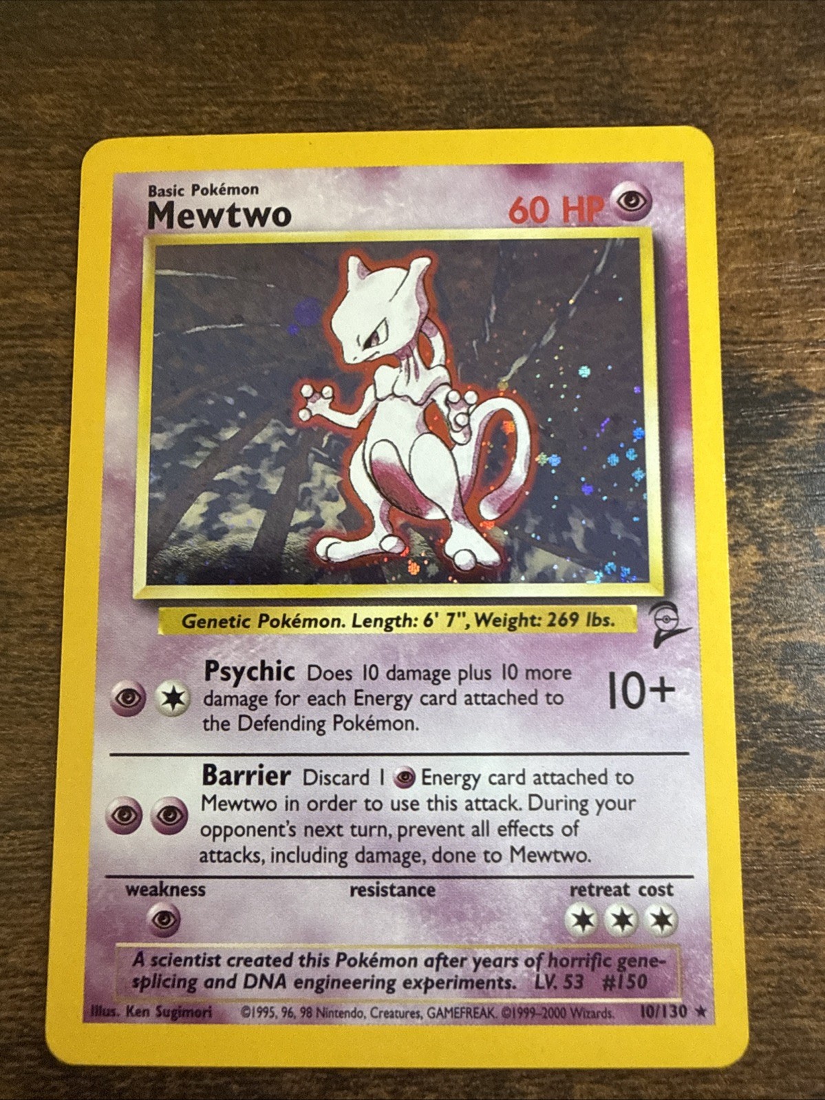 Pokémon TCG Mewtwo NM Holo 10/130 Vintage Rare
