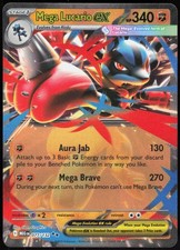 Mega Evoluzione Mega Lucario ex 077/132 Doppio Pokemon Raro NM/M