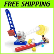 Kids 2-in-1 Pitching Machine, Outdoor Sports Game