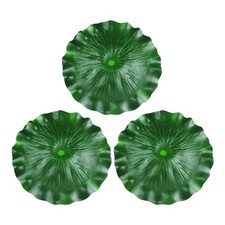 3 PCS 15.7-inch Green Artificial Floating Foam Lotus Leaves for Ponds Aquariums