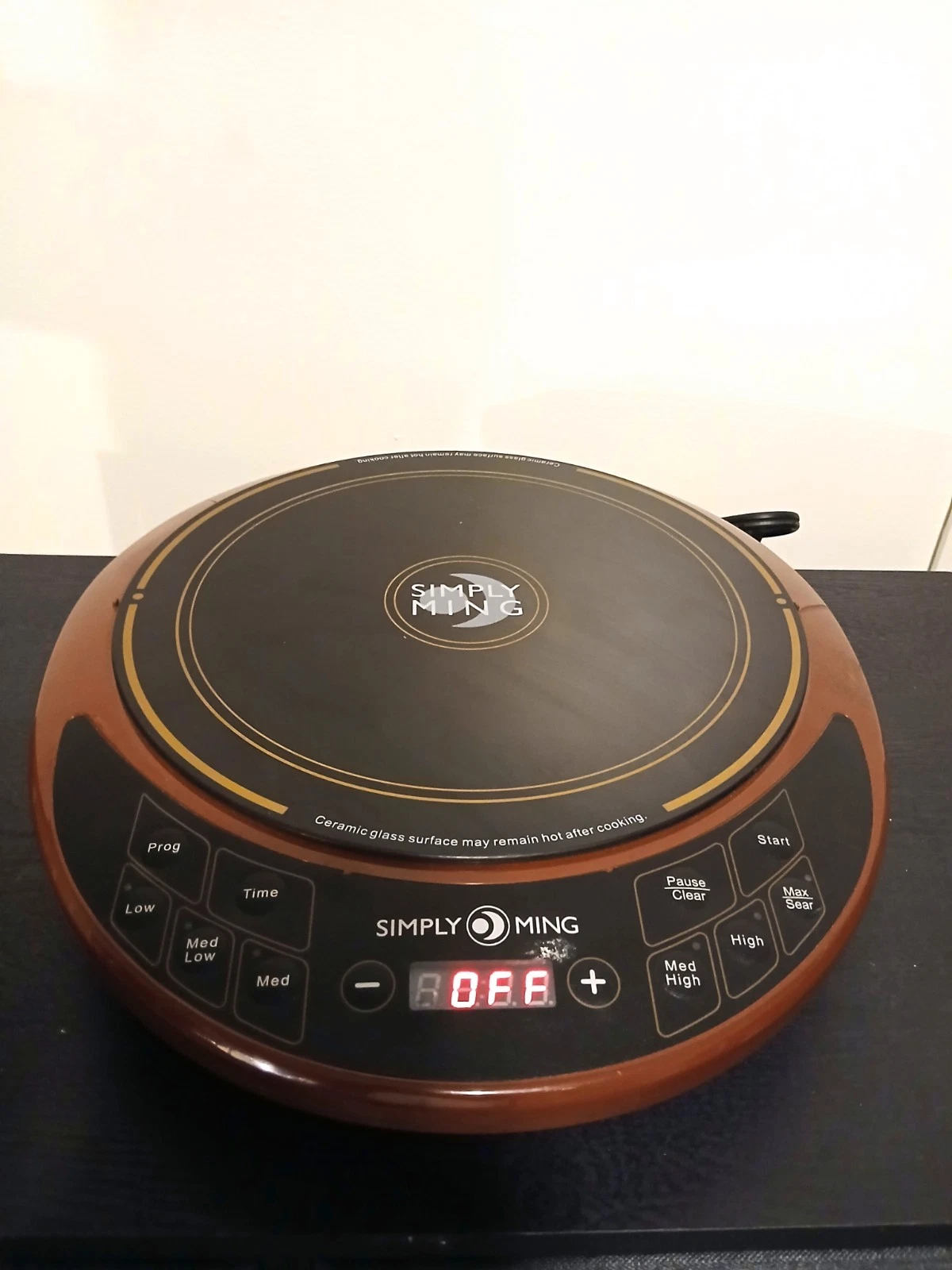 Red Simply Ming Induction Ceramic Cooktop 1800 Watt 16V13A 120V Tested WORKING