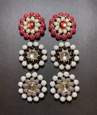 Lindsay Phillips Shoe Snaps Lot Of 3 Pairs White Black Red Gorgeous