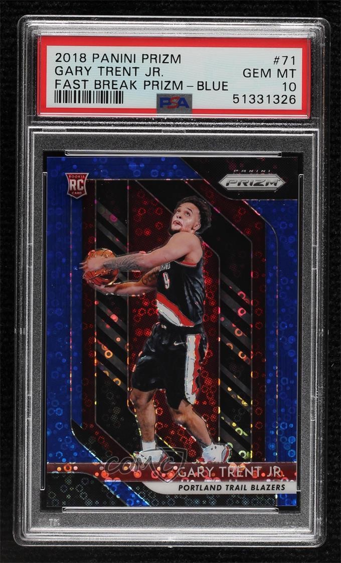 2018 Prizm Fast Break Blue /175 Gary Trent Jr #71 PSA 10 GEM MT Rookie RC 14sx