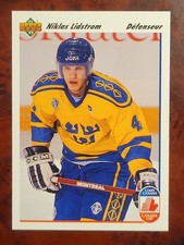 1991-92 Upper Deck FRENCH RARE Nicklas Niklas Lidstrom #26 ROOKIE Red Wings MINT
