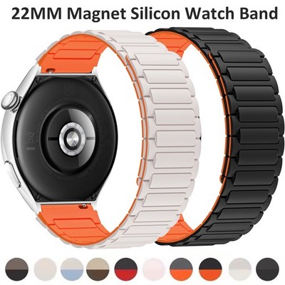 Silikon Armband 22mm Uhrenarmband Universal Magnet Band Smartwatch Ersatz Band