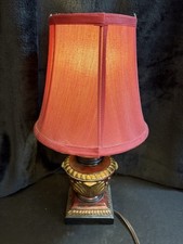 Accent Lamp Urn Style Table Lamp Maroon Shade...