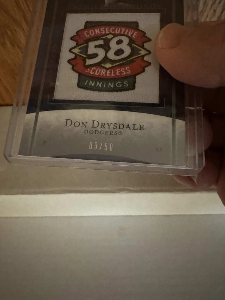 2007 Upper Deck Premier Premier Stitchings prata/50 Don Drysdale #PS-47 HOF - Imagem 2 de 3