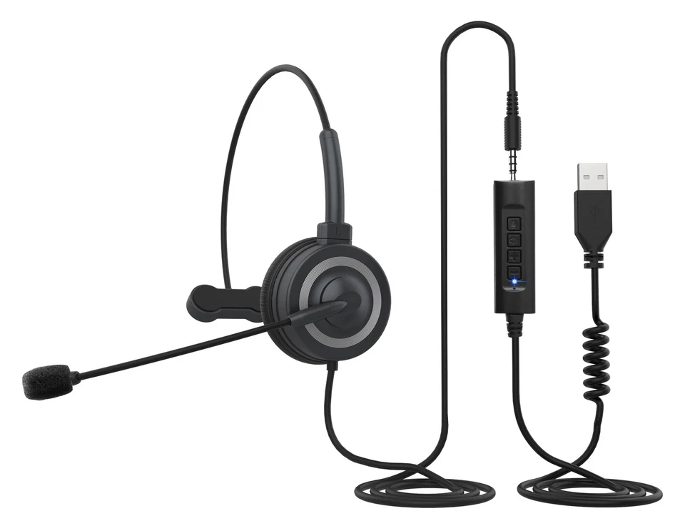 Headworn fone de ouvido de redução de ruído de direção única voz lateral única negócios - Imagem 3 de 4