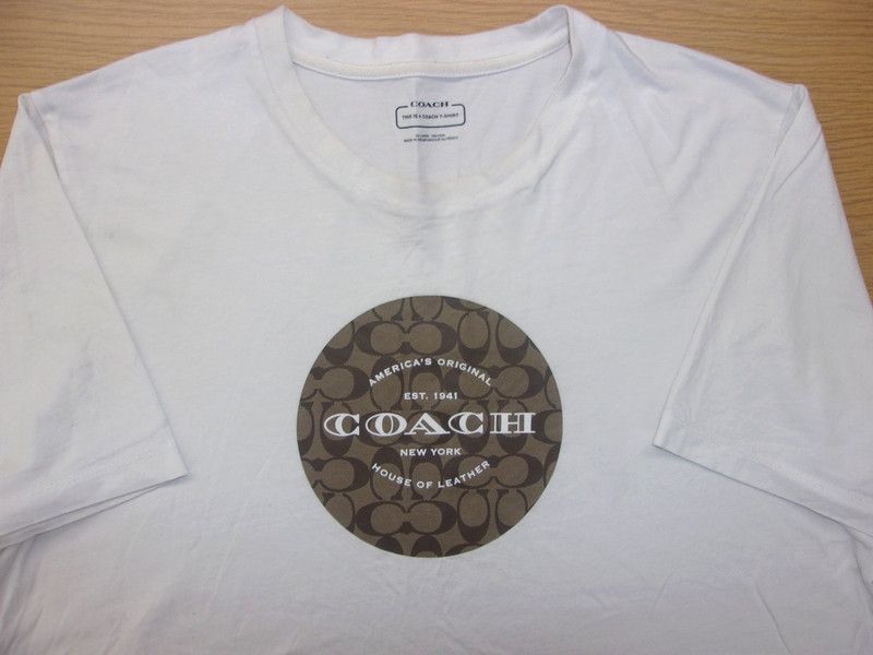 Coach White T-Shirt Size 2XL Mens House of Leather New York Logo Tee Shirt