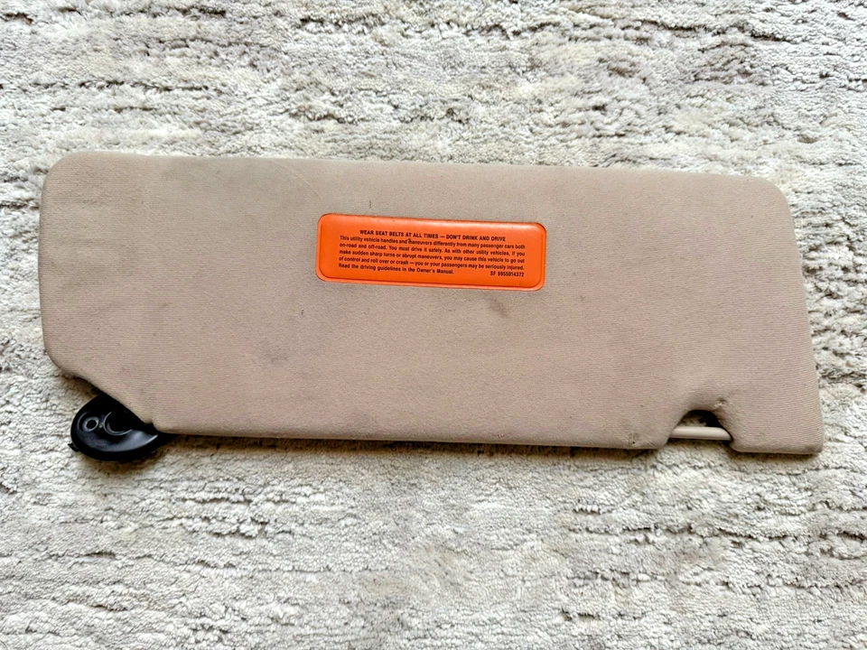 Jeep Cherokee 1984-2001 parasol bronceado claro conductor pasajero derecho probado OEM Foto 4 de 4