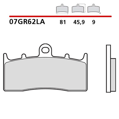 BREMBO FRONT BRAKE PAD KIT FOR BMW K1600 GT/GTL 11-20 COD. 07GR62LA