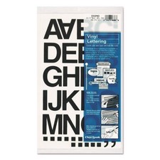 Chartpak Self-Adhesive Numbers Letters, 1.5" Tall, Black Characters, 37 Pieces
