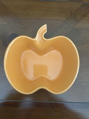 Ceramic Chantal Orange 2 Cup Pumpkin Dish Great for Fall Serving. EUC