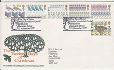 GB Stamps First Day Cover The Twelve Days of Christmas / Xmas, birds SHS 1977