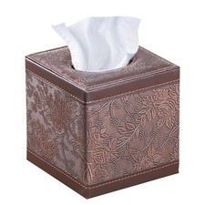 Leather Tissue Box Cover Square,Upgrade 99 Compatible Large Size,Cube Tissue...