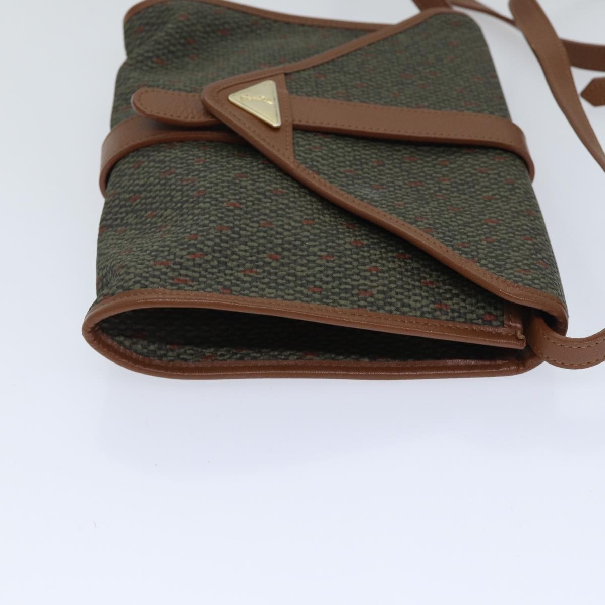 Borsa a tracolla Saint Laurent in tela verde autentica