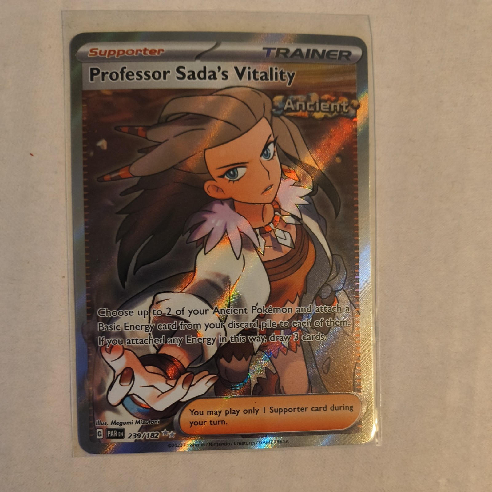 Professor Sada's Vitality Ultra Rare SV04: Paradox Rift 239/182 NM