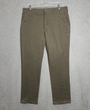 Lee Soft Stretch Chino Pants Mens Size 34x30 Beige Slim Fit Mid Rise Flat Front
