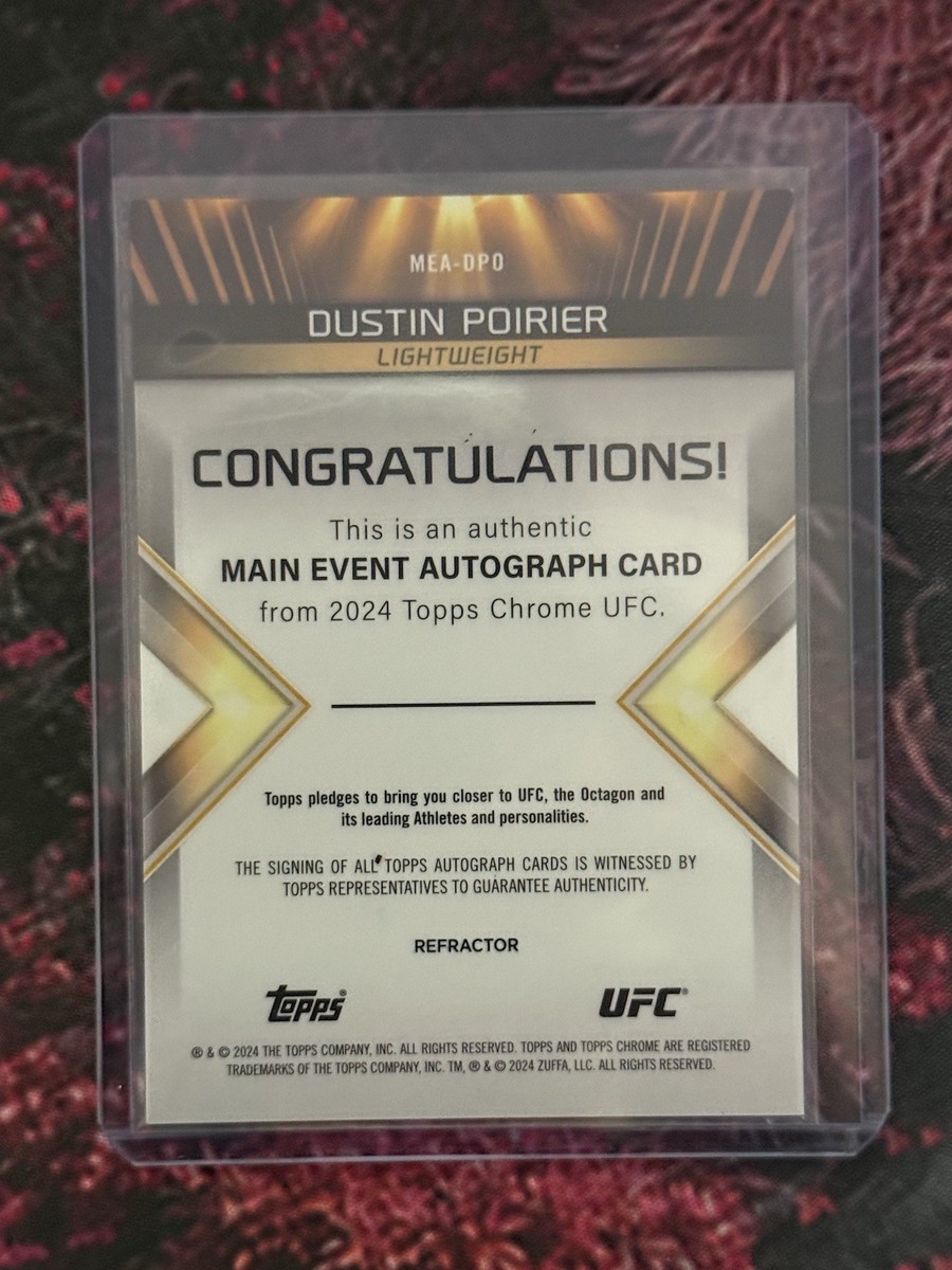 2024 Topps Chrome UFC Main Event Autograph Dustin Poirier /150