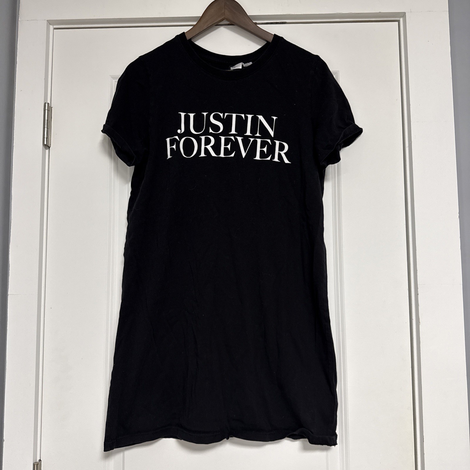 Justin Bieber World Tour Tshirt Dress Sz 10 Justin Forever Cross Divided By H&M