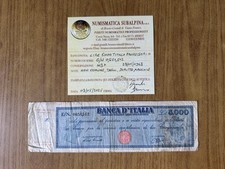 LIRE 5000 TITOLO PROVVISORIO MEDUSA 28 1 1948 NC certificata MB+ SUBALPINA