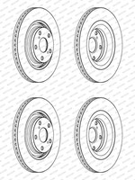 2X Ferodo 320Mm Bremsscheiben BelÜFtet Vorne Passend FüR Toyota Avensis Verso |