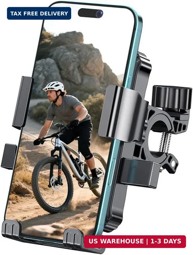 Bike Phone Holder, Handlebar Phone Mount for Bike and Motorcycle, Electric Scoot
