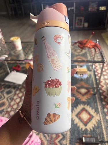 Owala 32oz Picnic Prep FreeSip Bottle Urban Outfitters Exclusive New In Hand - Picture 1 of 5