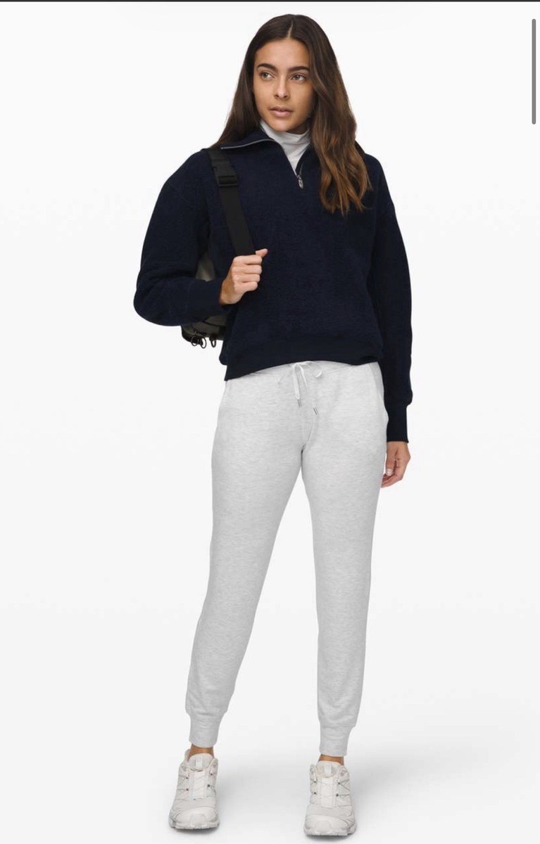 Lululemon Warm Down Jogger Heathered Core Ultra Light Grey Sz 4 View 4