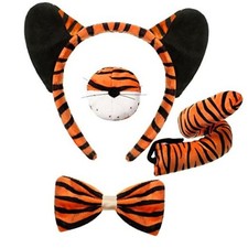4 Pcs Halloween Tiger Costume Accessories Set for Kids Vivid Style