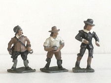 3 x HINCHLIFFE ?. ENGLISH CIVIL WAR SOLDIERS. 25mm ? METAL SOLDIERS.