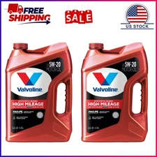 2 Pack, Valvoline High Mileage MaxLife 5W-20 Synthetic Blend Motor Oil 5 QT