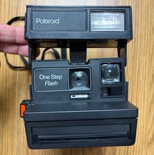 Polaroid 600 One Step - Instant Film Flash UNTESTED Camera with Strap