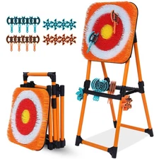 Axe Throwing Game Bristle Target with 16 Throwing Axes, Axe Throwing Outdoor ...