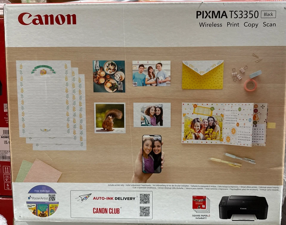 CANON PIXMA TS3350 3 in 1 Multifunktionsdrucker schwarz Farbdrucker Tintenstrahl - Bild 2 von 3